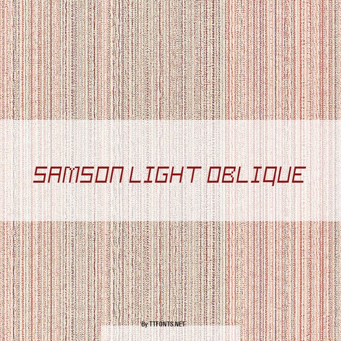 Samson Light Oblique example